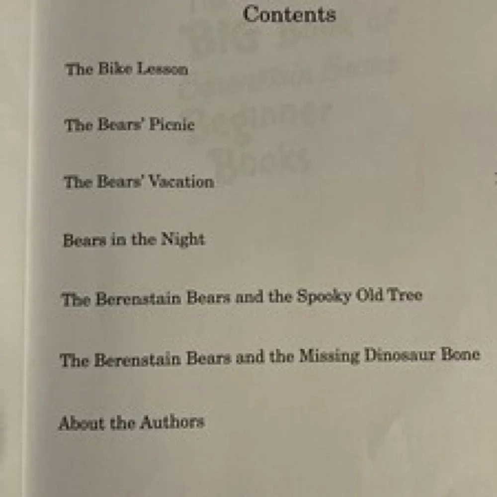 The Big Book of Berenstain Bears Beginner Books Children Stories Gift Toy Read - Picture 3 of 8